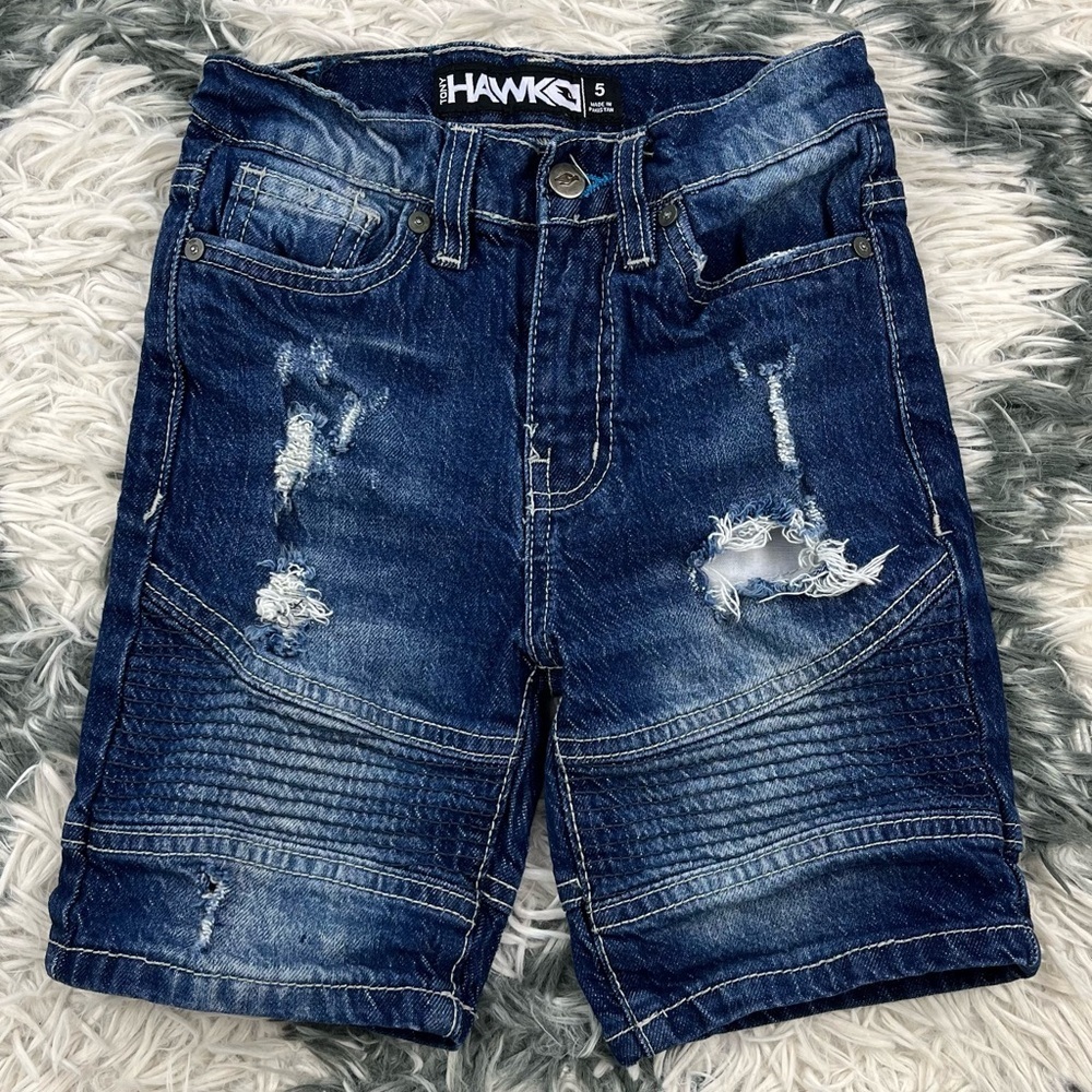 Tony Hawk Kids Boys Distressed Jean Shorts Size 5